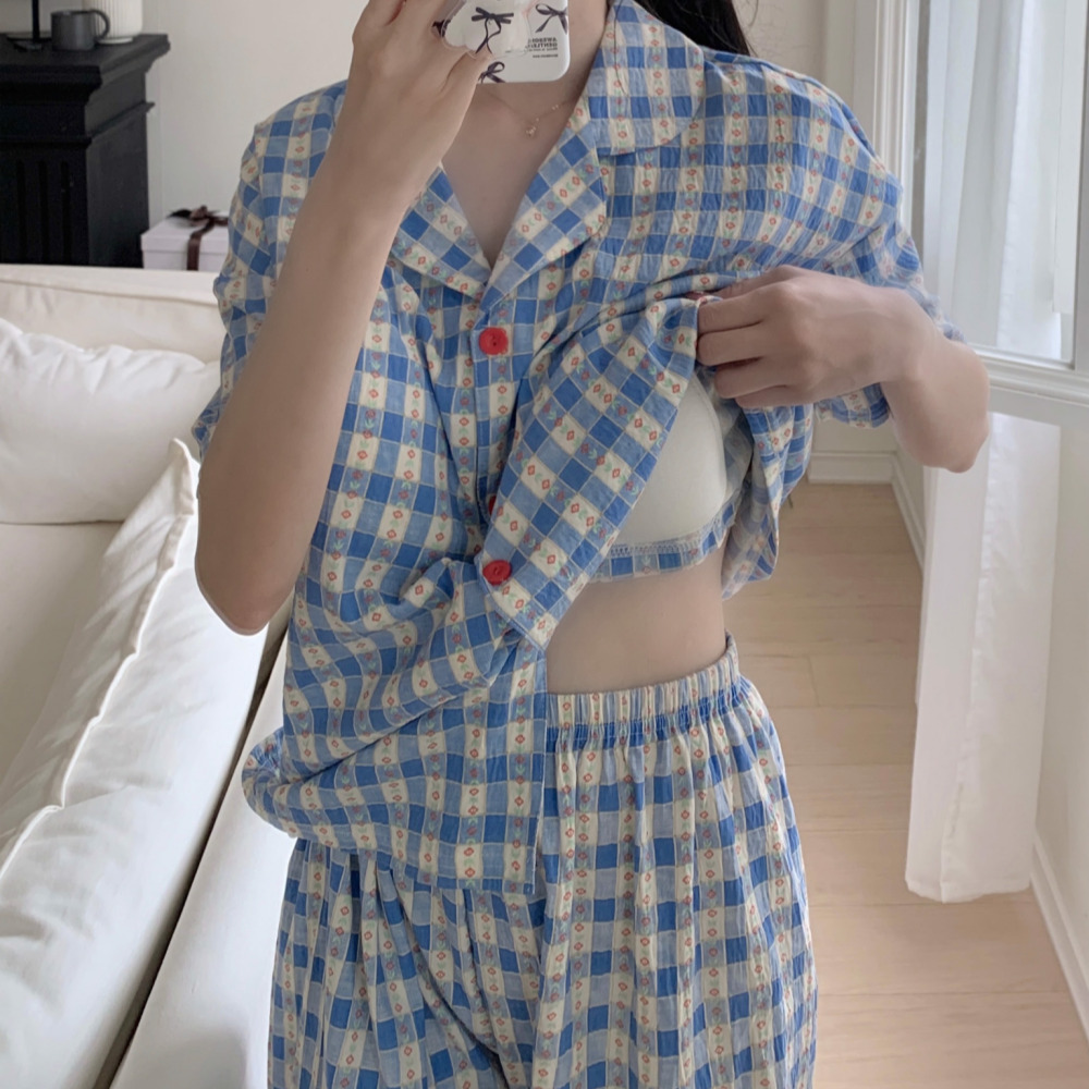 캡내장잠옷 수유잠옷 여름파자마세트 반팔 반바지 빅사이즈 홈웨어 제품 이미지