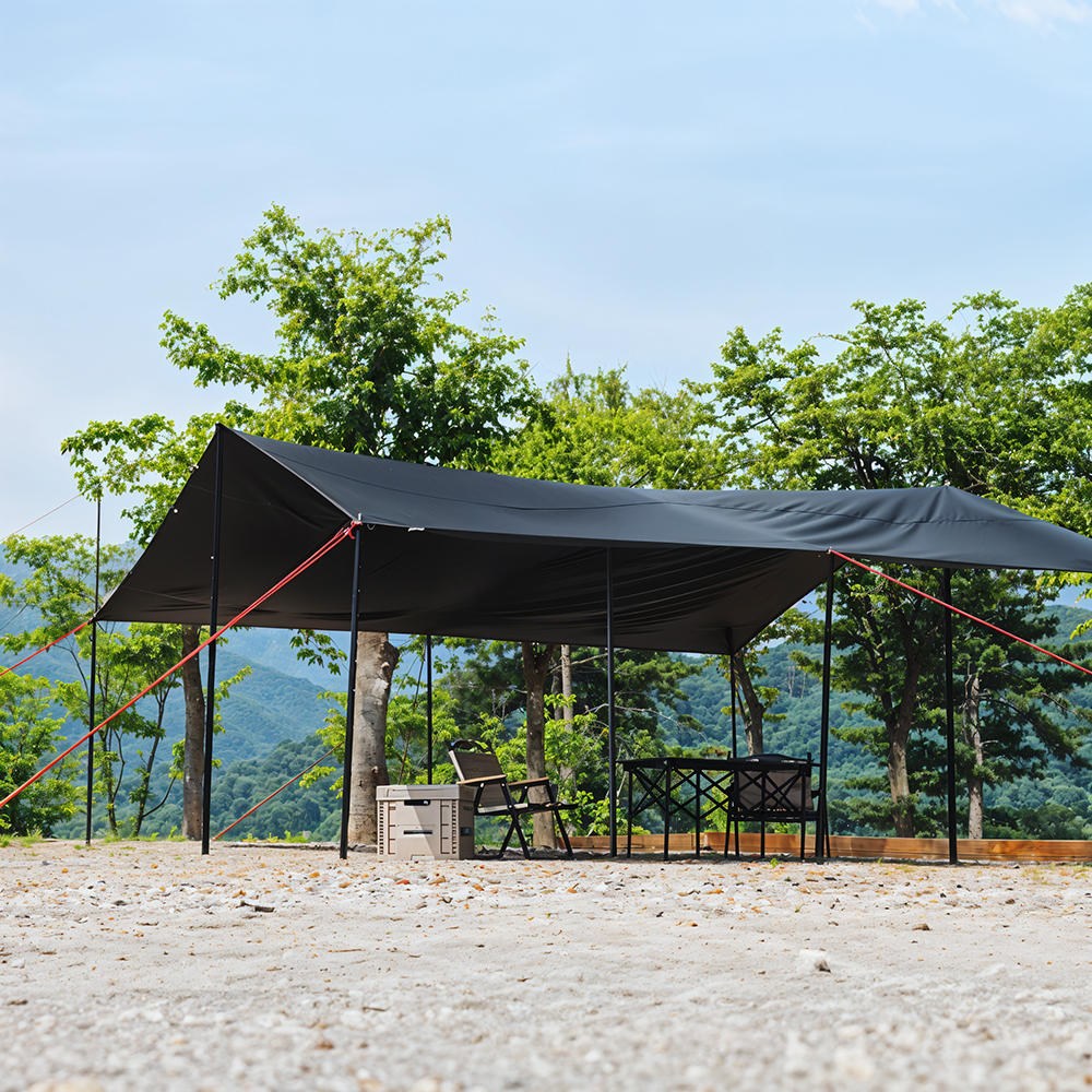 로티캠프 타프 렉타 캠핑 블랙코팅 그늘막 BTM-550 특대형, 탄
