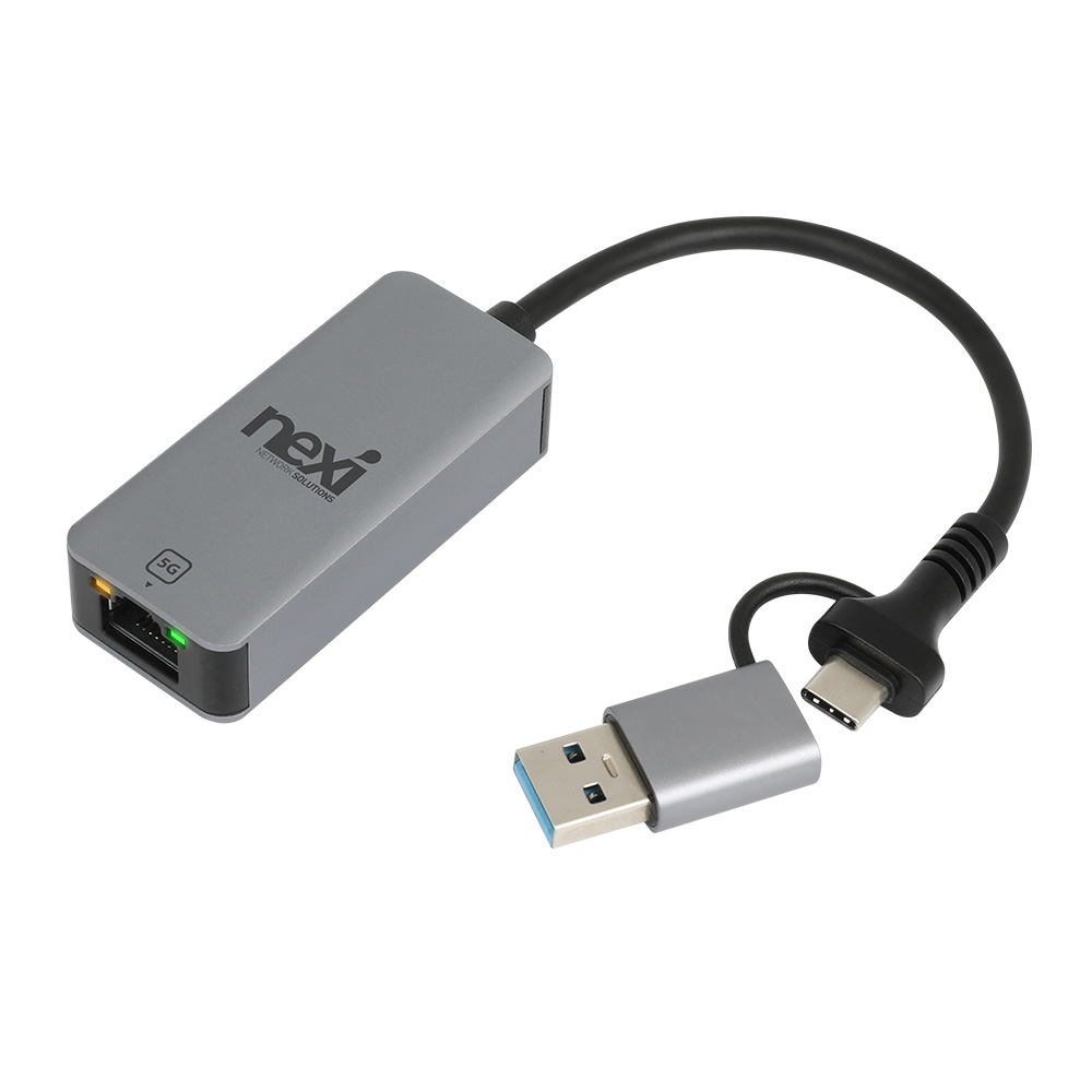 넥시 USB3.1 C타입 A타입 5G 유선랜카드 무전원 포터블 넷북 노트북 양방향 - 상품 이미지