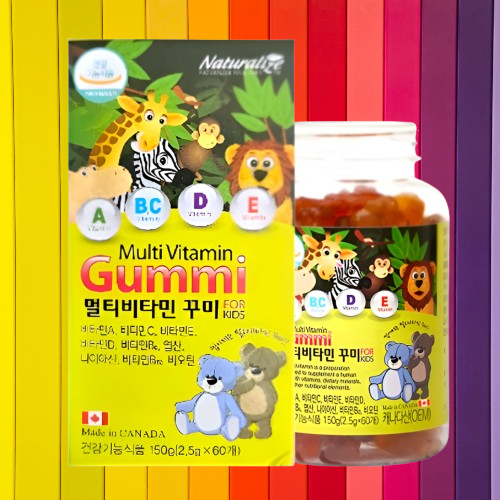 네추럴라이즈 멀티 비타민 꾸미 어린이 사과딸기맛 60구미X1개 - 상세 이미지 2