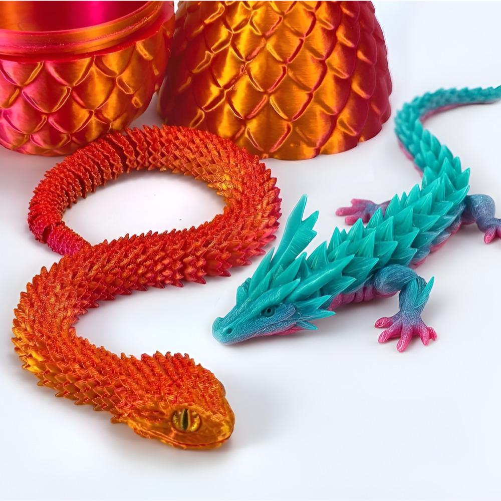 빌리네집 3D 공룡알 장난감 뱀장난감 뱀피규어 세트 드래곤 관절형 실사용 후기 | 효과 있을까? - 대표 이미지