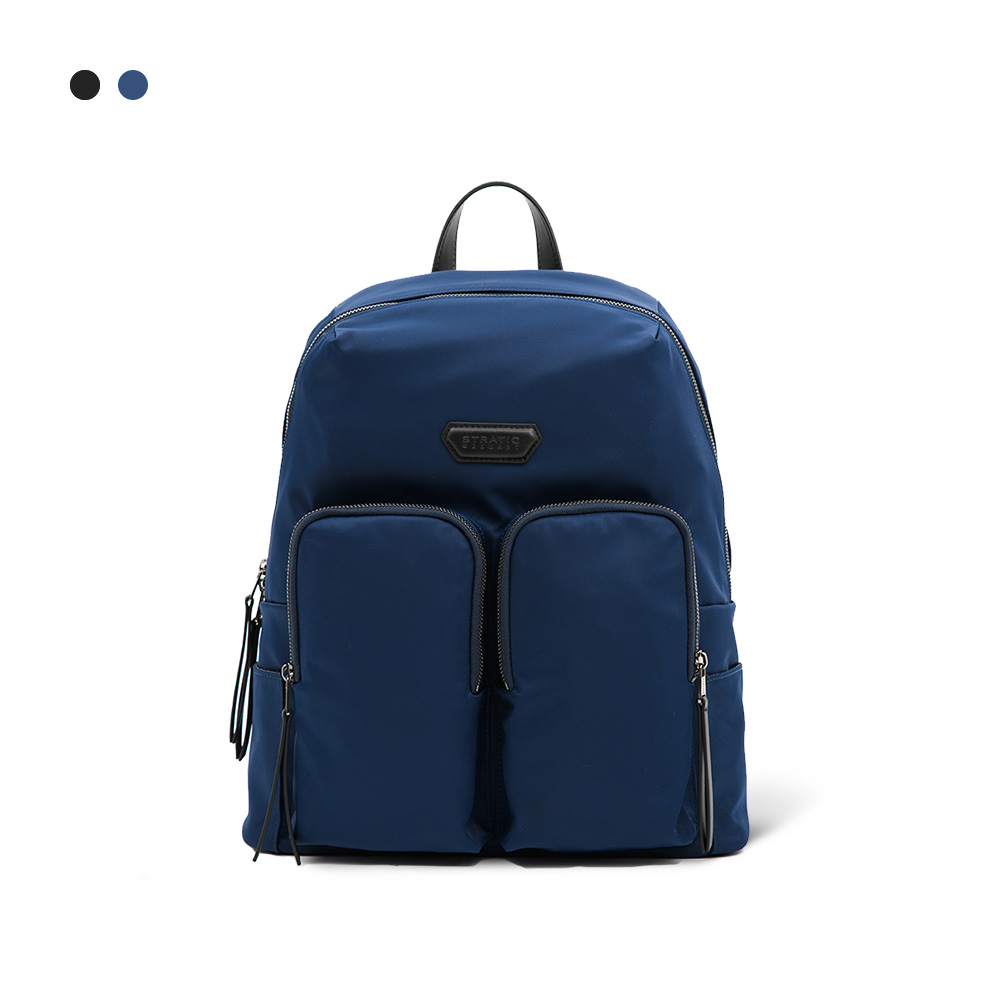 스트라틱 여성 천가방 고급 백팩 가방 네이비 데일리 노트븍백팩 직장인 가벼운 나일론 가죽