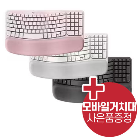 로지텍코리아 /키스킨포함/로지텍 WAVE KEYS 인체공학 블루투스 무선키보드 모바일 거치대 사은품증정
