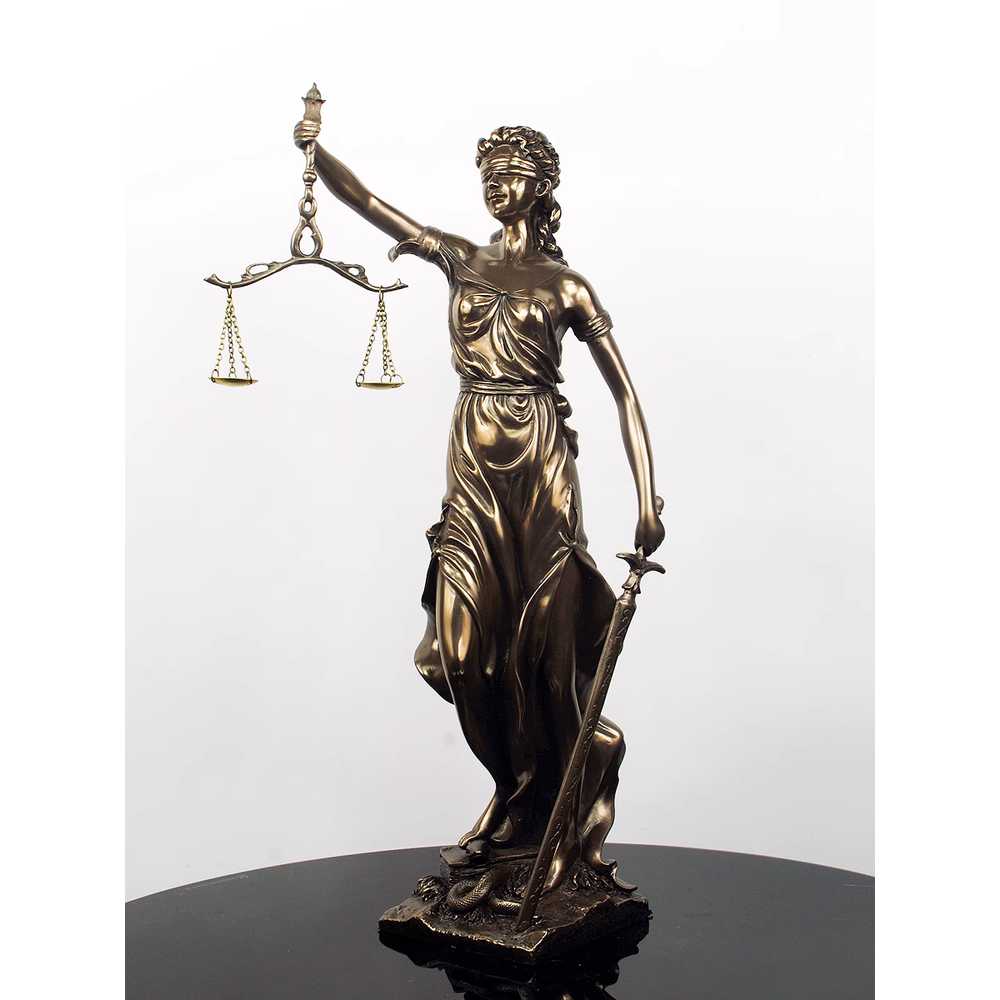 정의의 여신상 조각품 피규어 법률 소품 동상 사무소 A - 상세 이미지 3