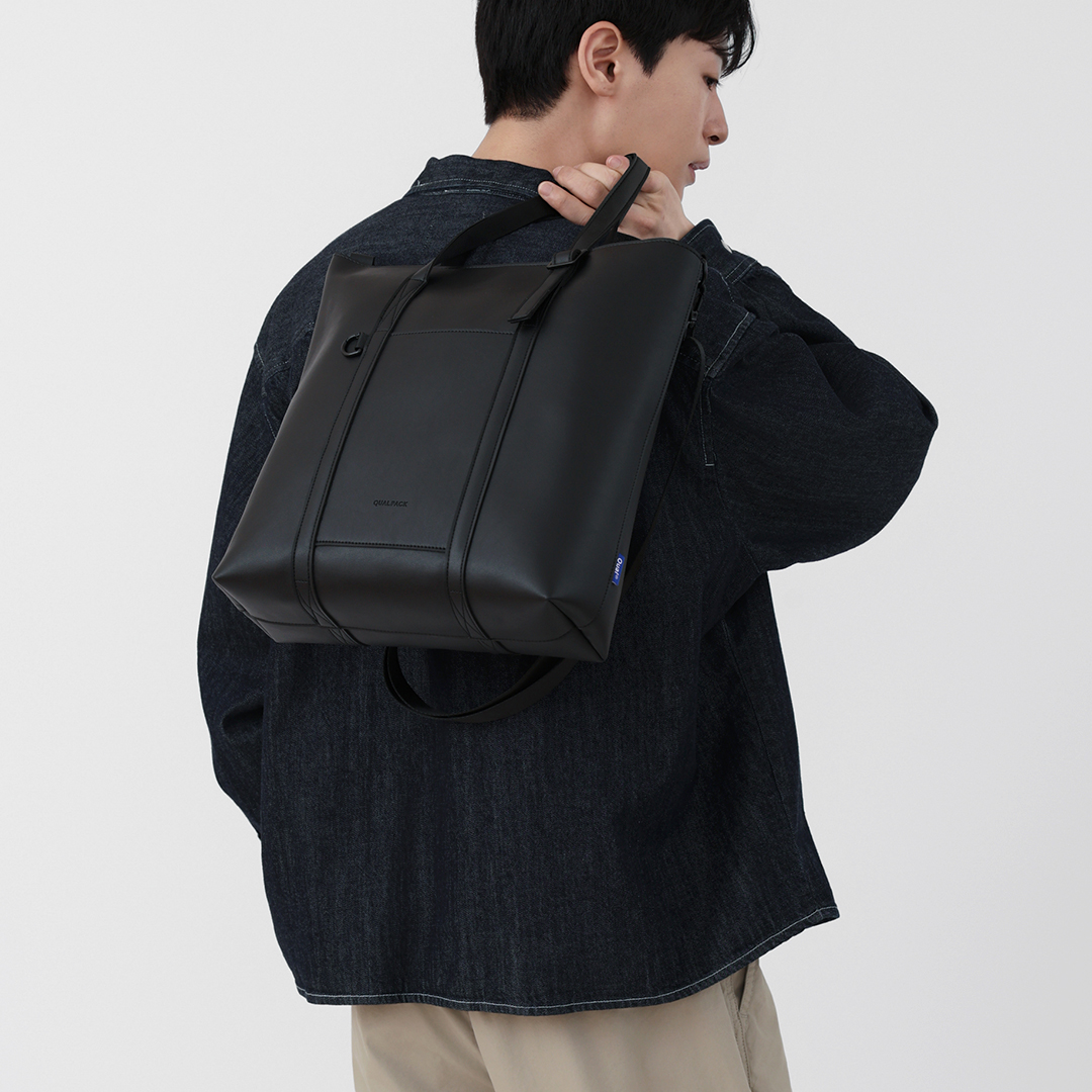 퀄팩 에센셜 레더 토트백 304 / 크로스백 남자 직장인 서류가방