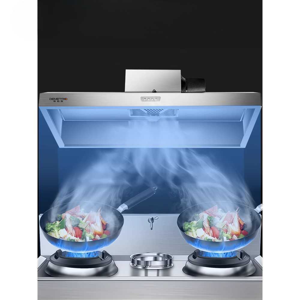 식당 주방 환풍기 업소용 후드 시스템 스테인리스 80-60-47cm (1200W) - 상세 이미지 2