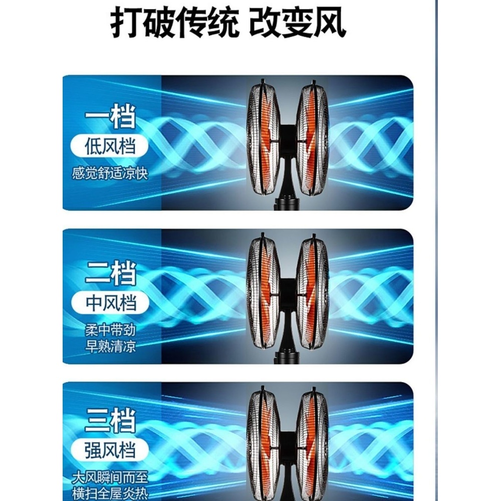 360회전 양면 선풍기 식당 업소 사무실 스탠드선풍기 - 상세 이미지 5