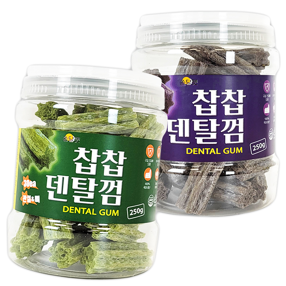 찹찹 덴탈껌 강아지 치석제거 개껌 쏨달펫 눈+관절, 500g, 60개 - 상품 이미지