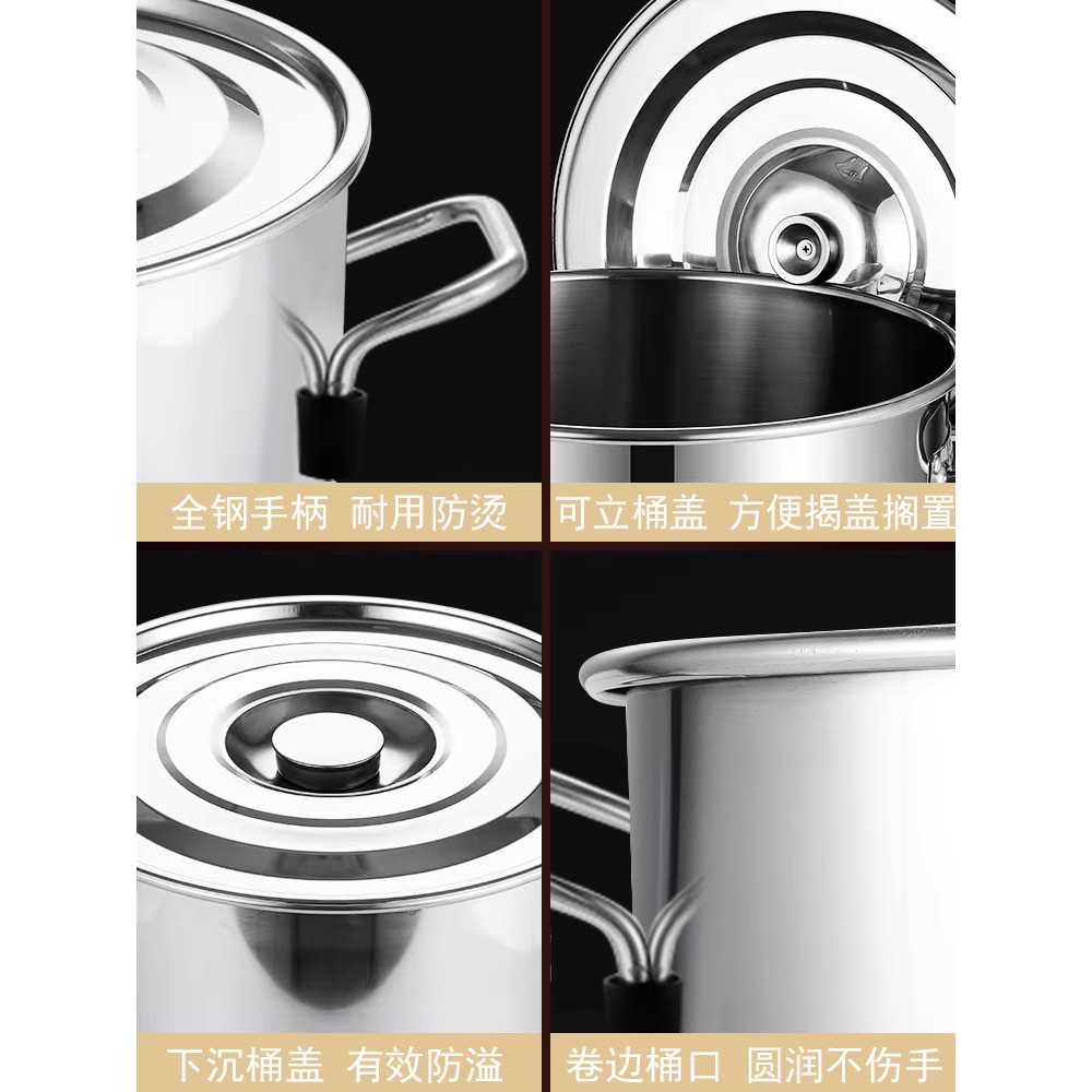 업소용 곰솥 스텐국통 가벼운 백숙 큰 깊은 양수 대형 30L - 상세 이미지 3