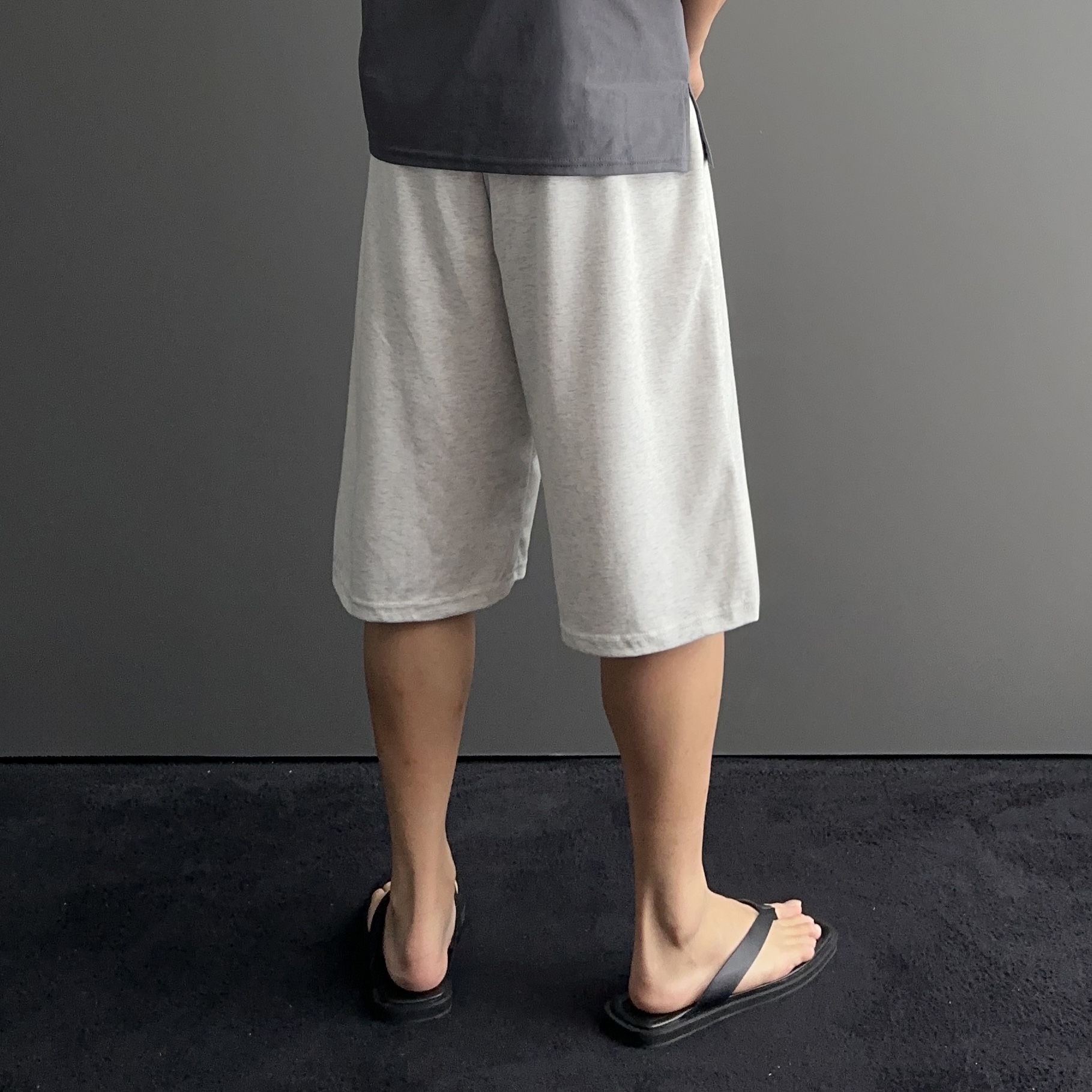 1+1 남자7부반바지 회색반바지 벌룬팬츠 - 상세 이미지 2