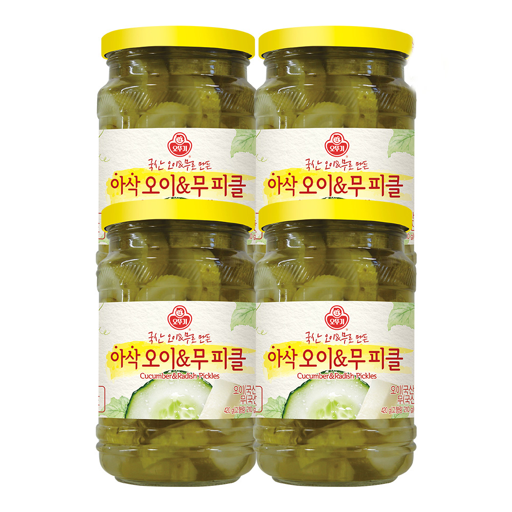 오뚜기 아삭 오이&무 피클 420g 4개 - 상품 이미지