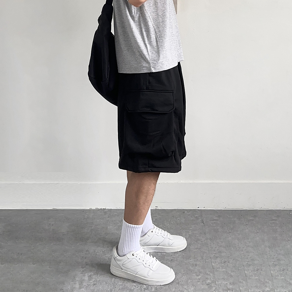 남자 반바지 남자카고반바지 트레이닝 밴딩 버뮤다 팬츠 - 상세 이미지 3