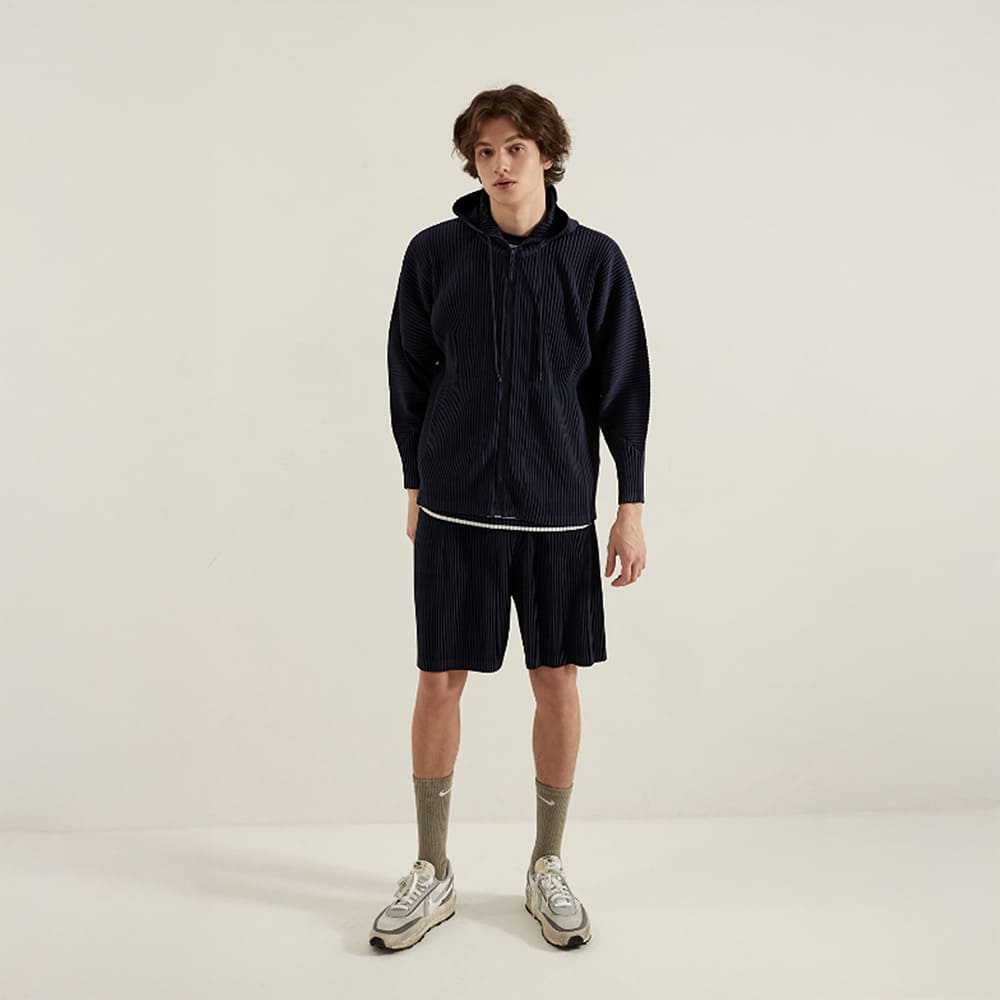 몽플리쎄 공용 플리츠 밴디드 쇼츠 (3colors) 주름옷 주름바지 플리츠반바지 - 상세 이미지 3