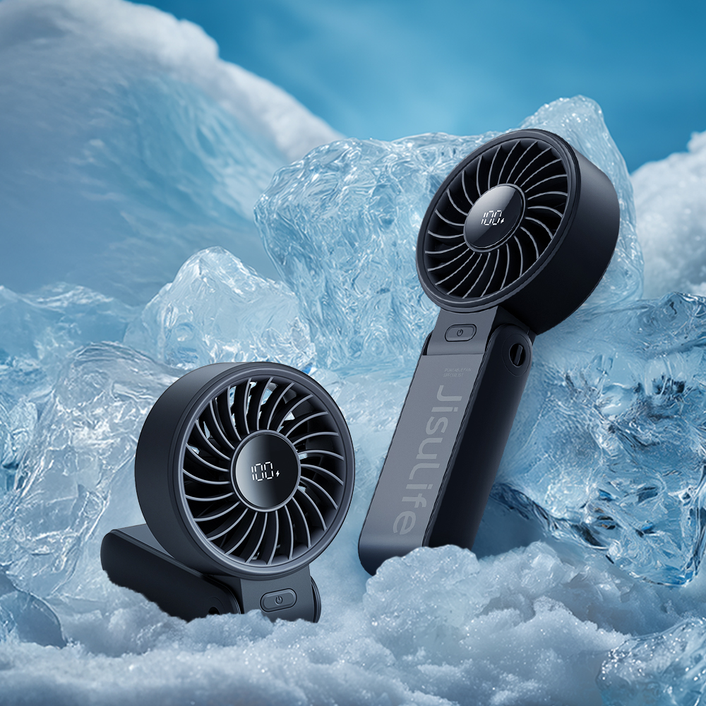 휴대용 손 선풍기 접이식 무선 냉각 손풍기 핸디 목걸이 선풍기 Life7 카본 블랙