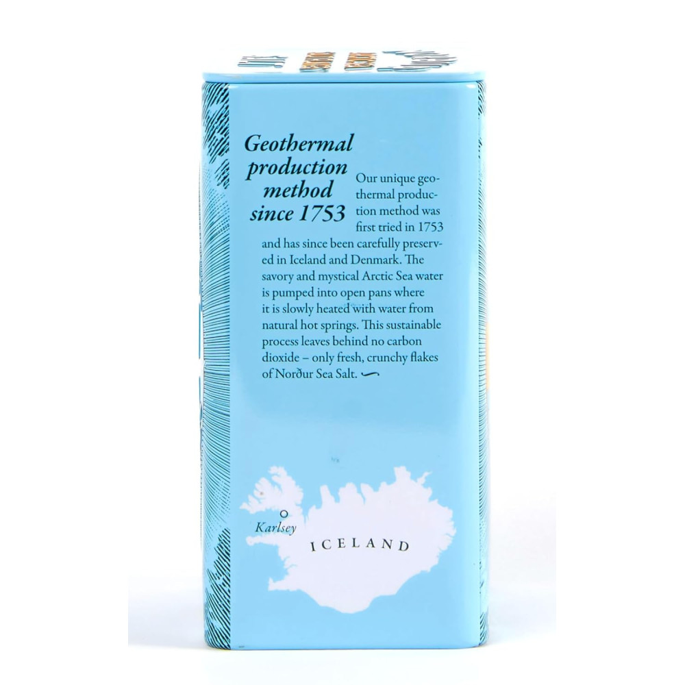 덴마크 Nordur Salt 노르뒤 솔트 바다 소금 틴케이스 250g x 2개 - 상세 이미지 3