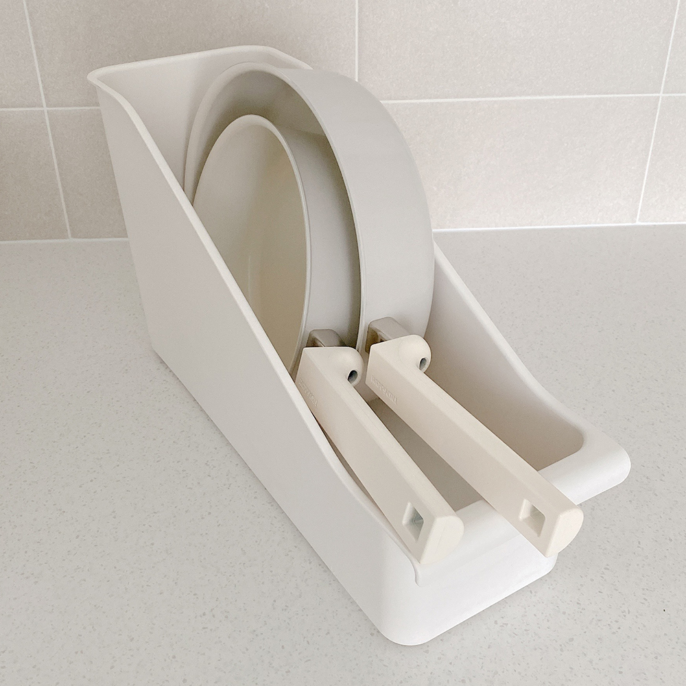 팬트리 정리함 싱크대 하부장 프라이팬 바퀴수납함(삼각), 7.6L, 1개