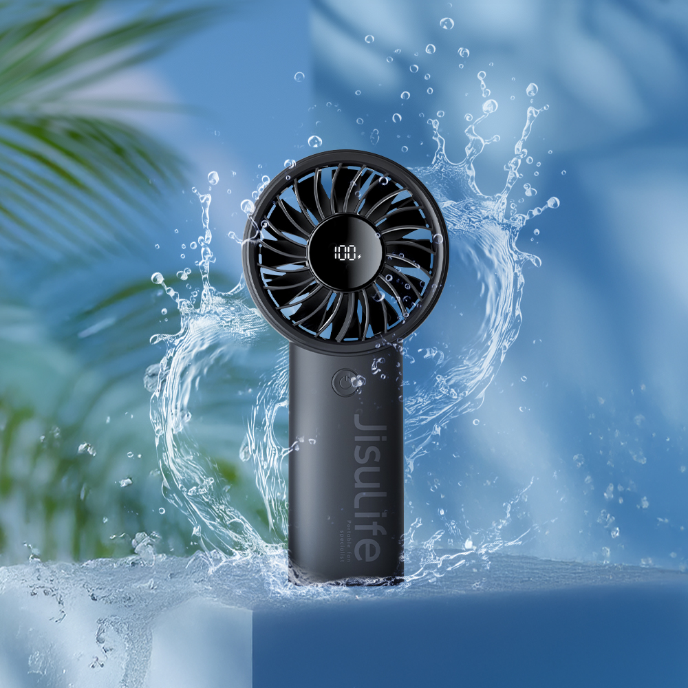 휴대용 손 선풍기 무선 손풍기 핸디 목걸이 미니 선풍기 Life4 카본 블랙