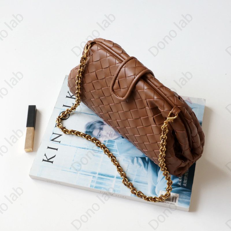 소가죽 편직 위빙 직조 체인 클러치백 숄더백 다용도 사계절 - 상세 이미지 2