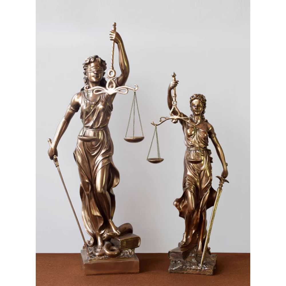 정의의 여신상 조각품 피규어 법률 소품 동상 사무소 A - 상세 이미지 5