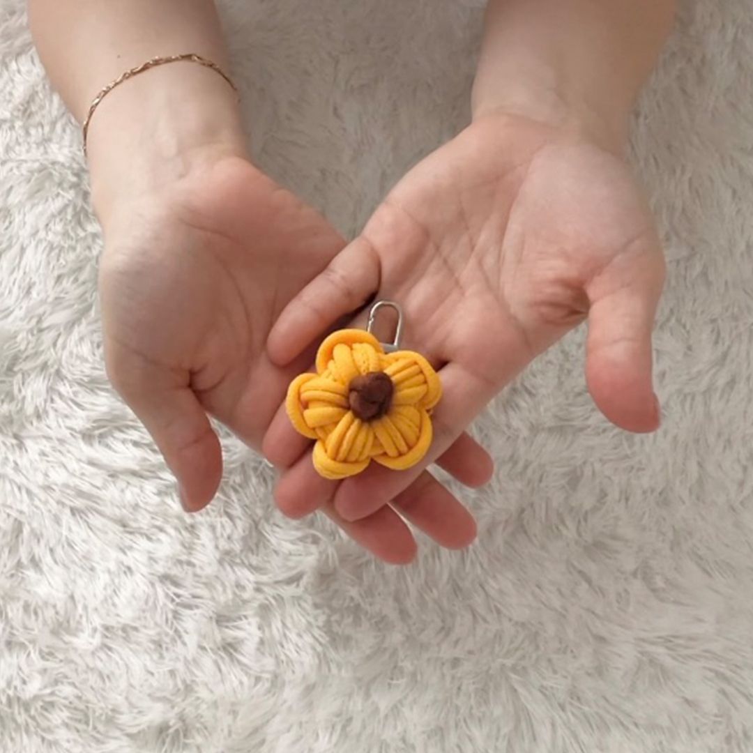 양말목 키링 만들기 DIY 세트 업사이클링 네잎클로버 꽃 카네이션 키링 만들기 부자재 키트