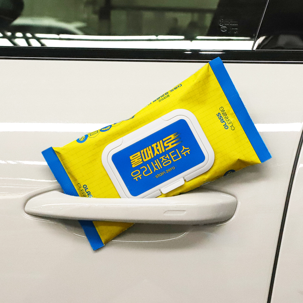 피큐 물때제로 자동차 유리세정제 세차티슈 30매 175ml, 6개 - 상세 이미지 2