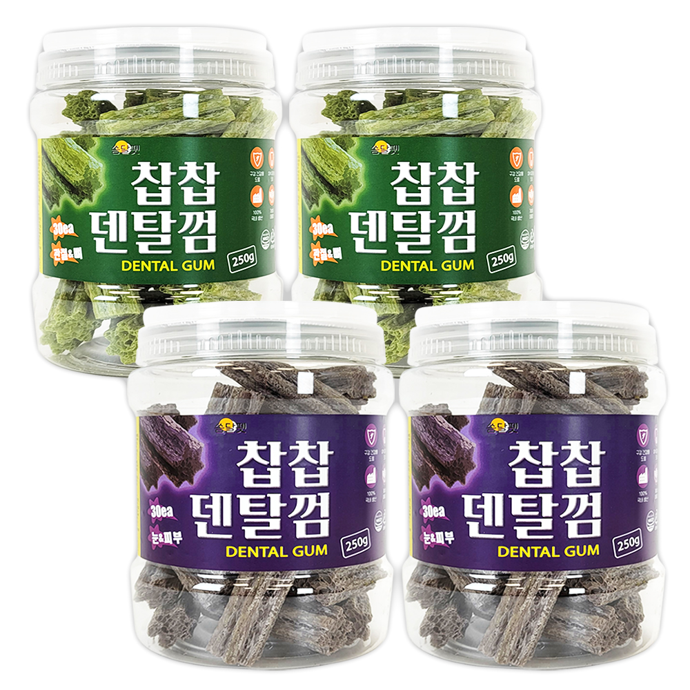 찹찹 덴탈껌 강아지 치석제거 개껌 쏨달펫 눈+관절, 1kg, 120개 - 상품 이미지