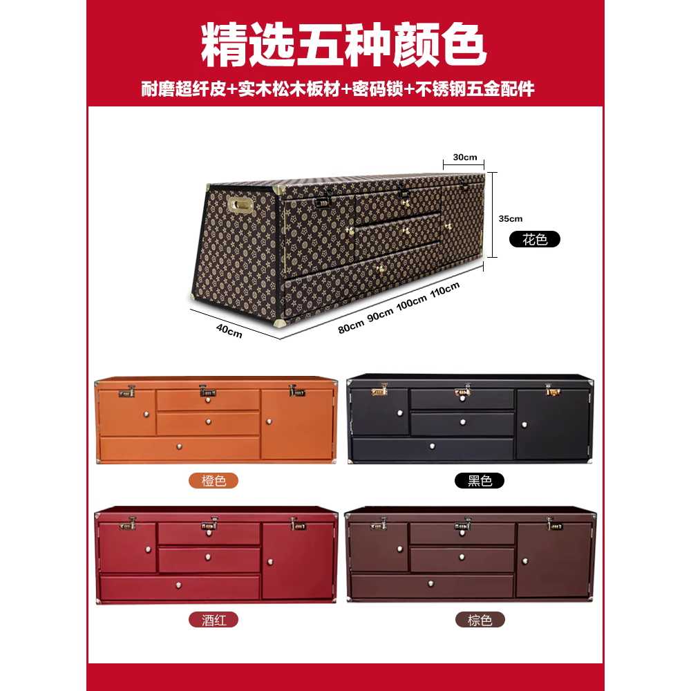 차량용 트렁크 정리함 캠핑 수납함 SUV 수납 적재 블랙 90cm - 상세 이미지 4