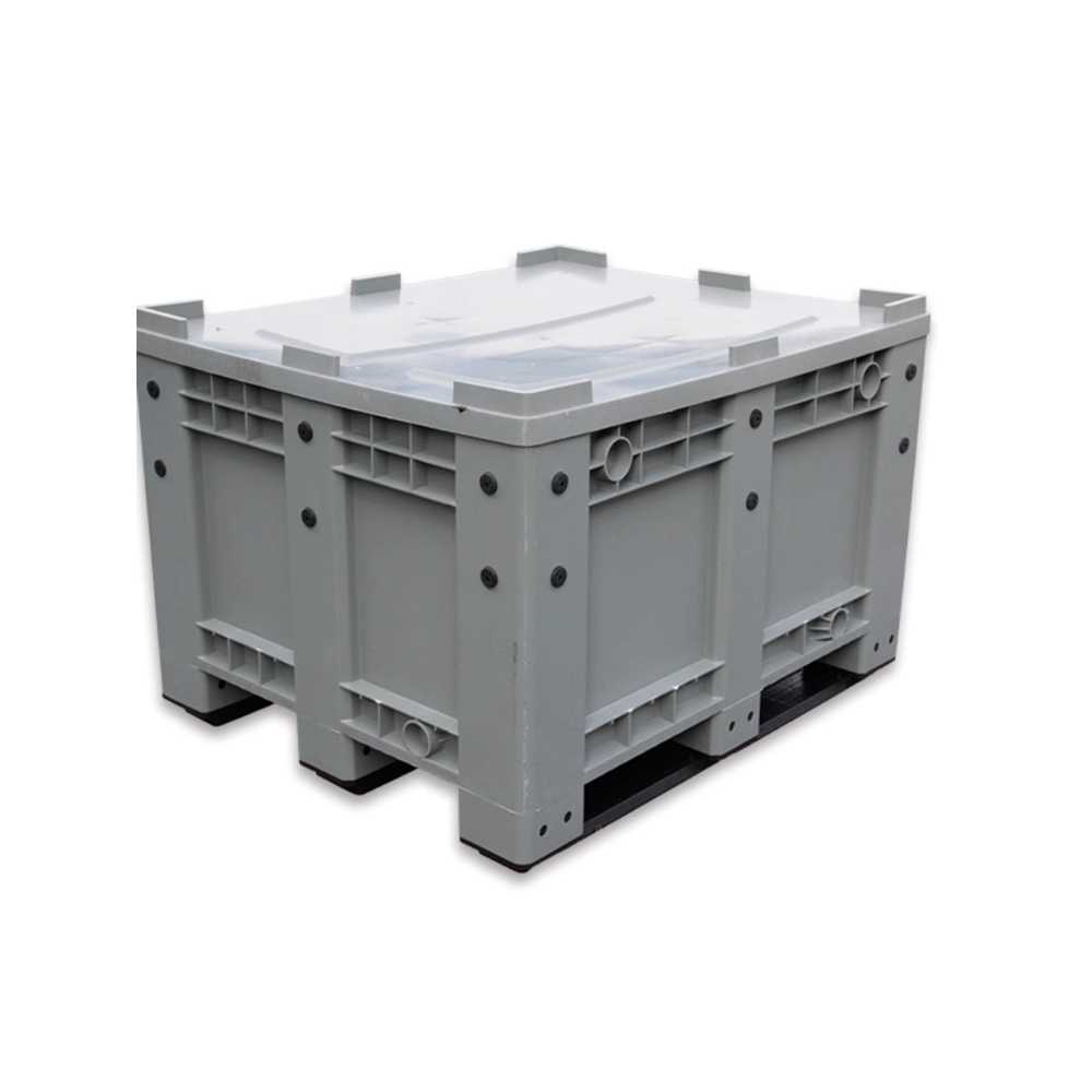 팔레트 컨테이너 박스 플라스틱 지게차 운반용 적재통 1200x1000x760mm 블루 - 상품 이미지