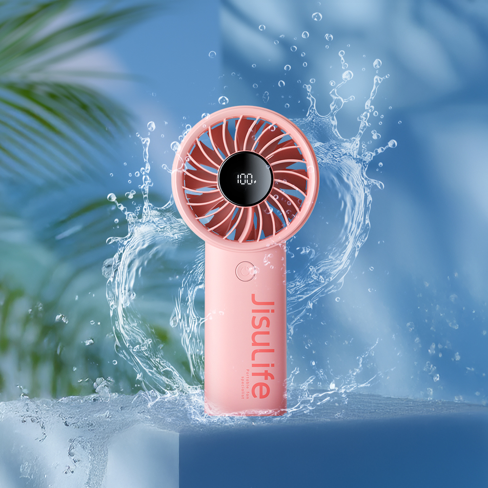 휴대용 손 선풍기 무선 손풍기 핸디 목걸이 미니 선풍기 Life4 파스텔 핑크