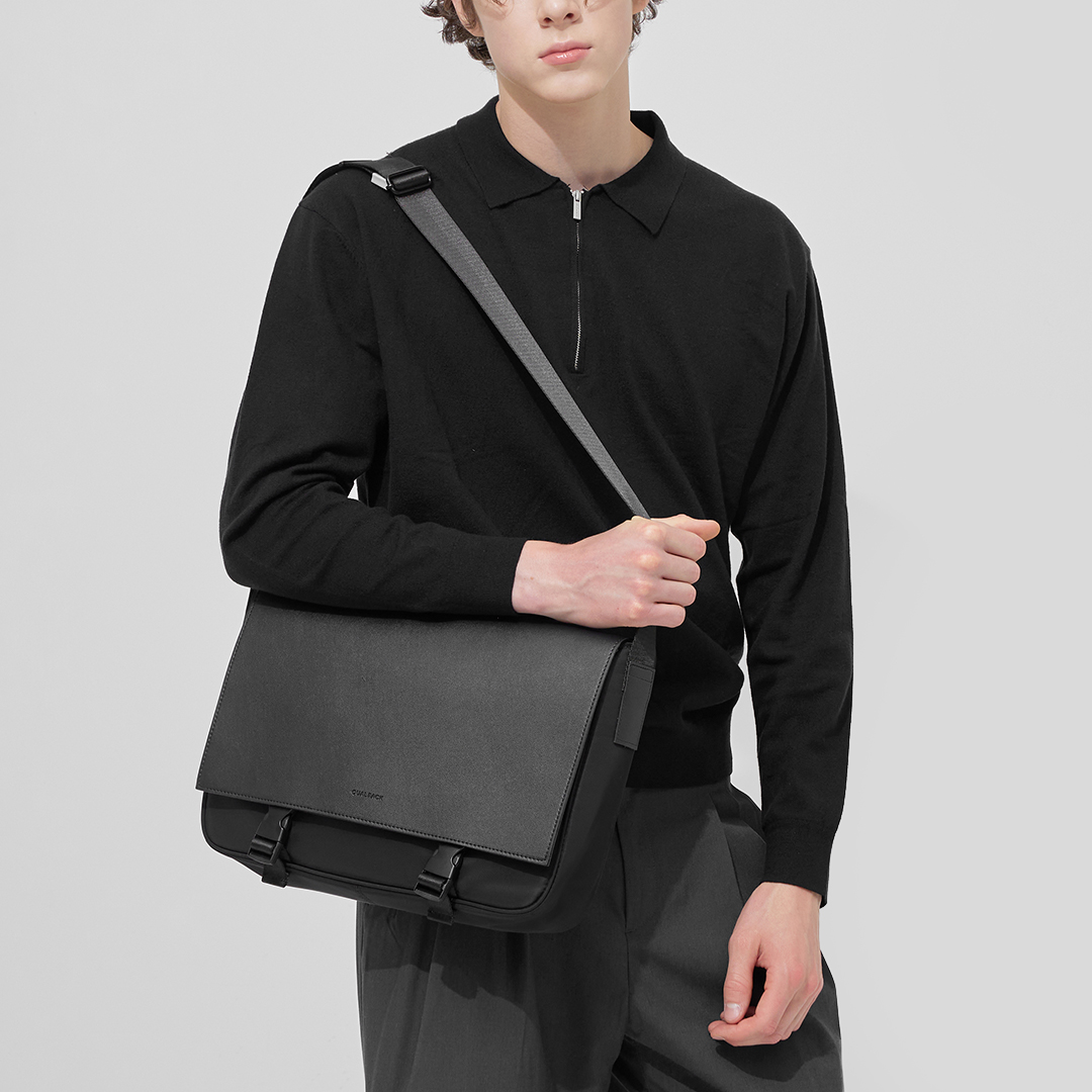 퀄팩 커렌트 메신저백 342 / 남자 노트북 크로스백 슬링백