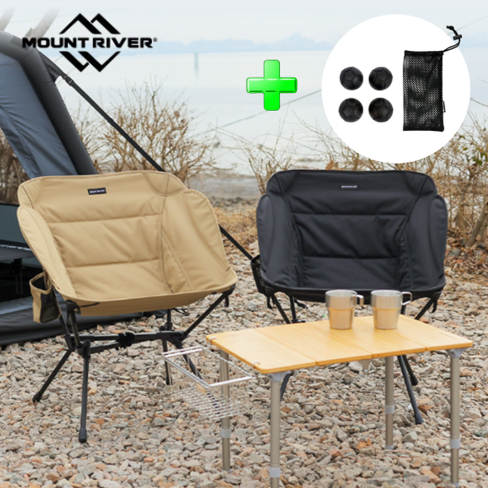 마운트리버 X 체어 캠핑 백패킹 경량 의자 체어볼 포함