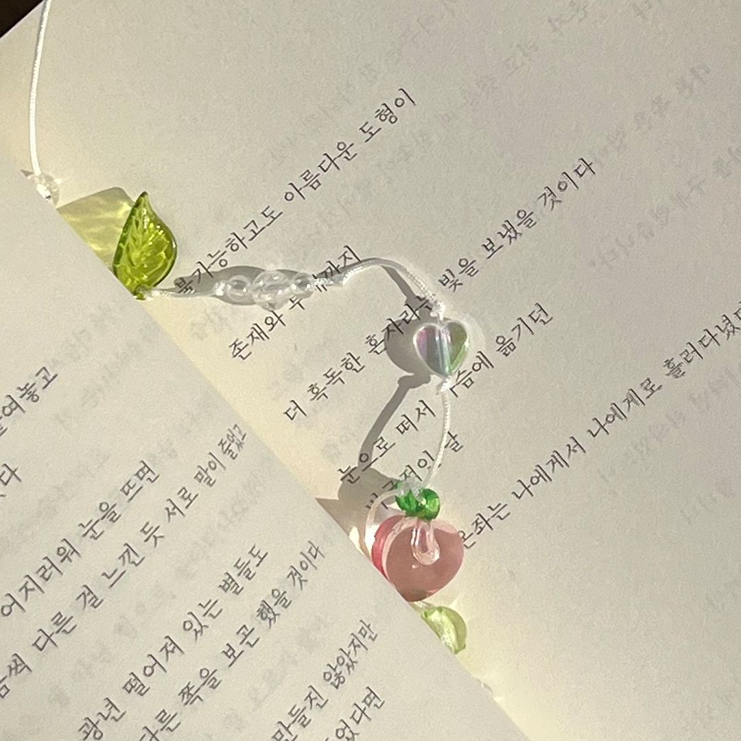 비즈 책갈피 끈갈피 DIY 만들기 키트 과일 북마크 독서템 북마커 네잎클로버 은방울꽃 이미지 6