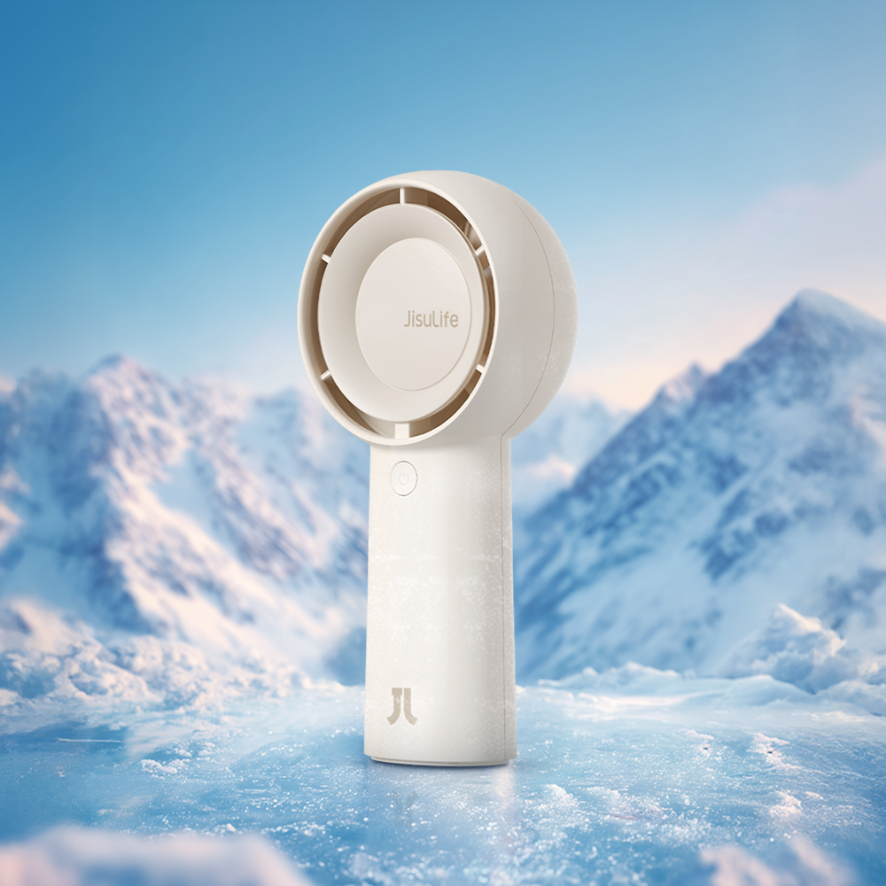 휴대용 손 선풍기 4000mAh 냉각 손풍기 핸디 목걸이 미니 선풍기 Life5Plus 어스 브라운