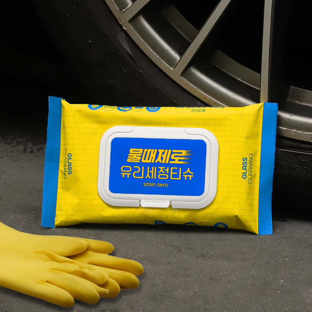 피큐 물때제로 자동차 유리세정제 세차티슈 30매 175ml, 6개 - 상세 이미지 4