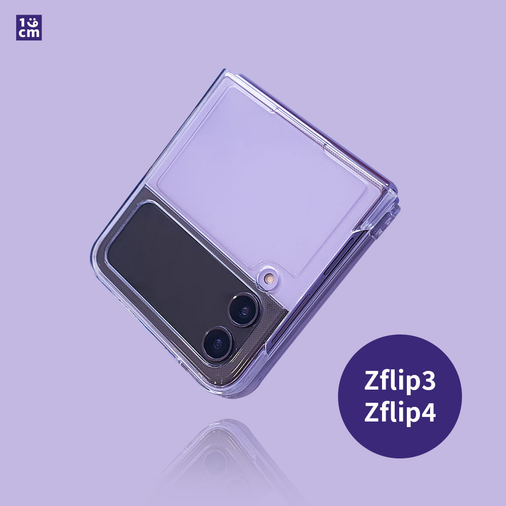 갤럭시 제트플립 변색없는 슬림 하드케이스 투명, 갤럭시Z 플립4 - 상품 이미지