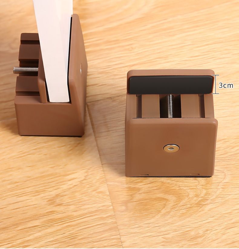 라슈에뜨 가구 다리 연장 높이조절 받침 의자 책상 테이블 브라운 일자형 5cm