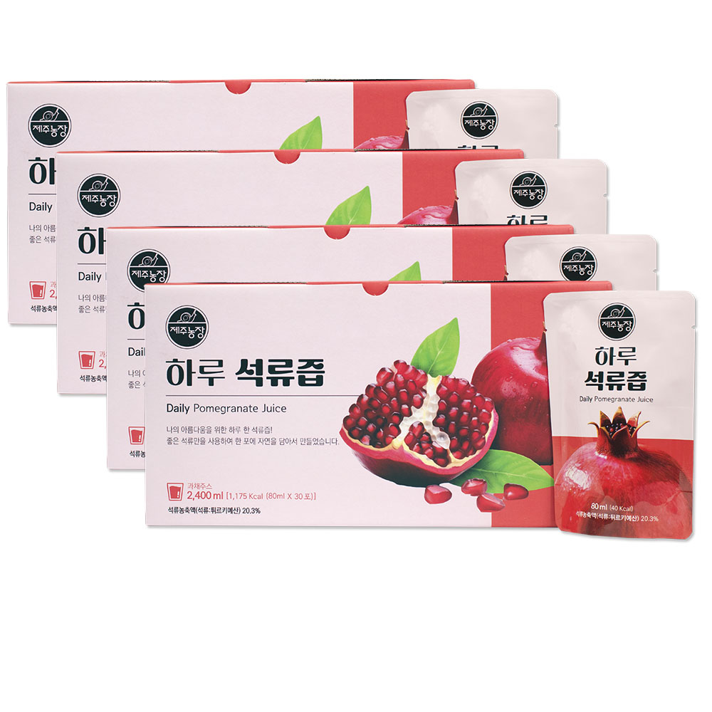 제주농장 하루 석류즙 30포, 4개