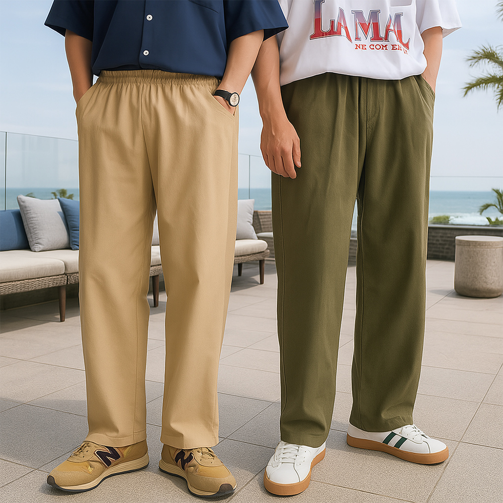 치노팬츠 남자벌룬팬츠 남자9부바지 - 상품 이미지