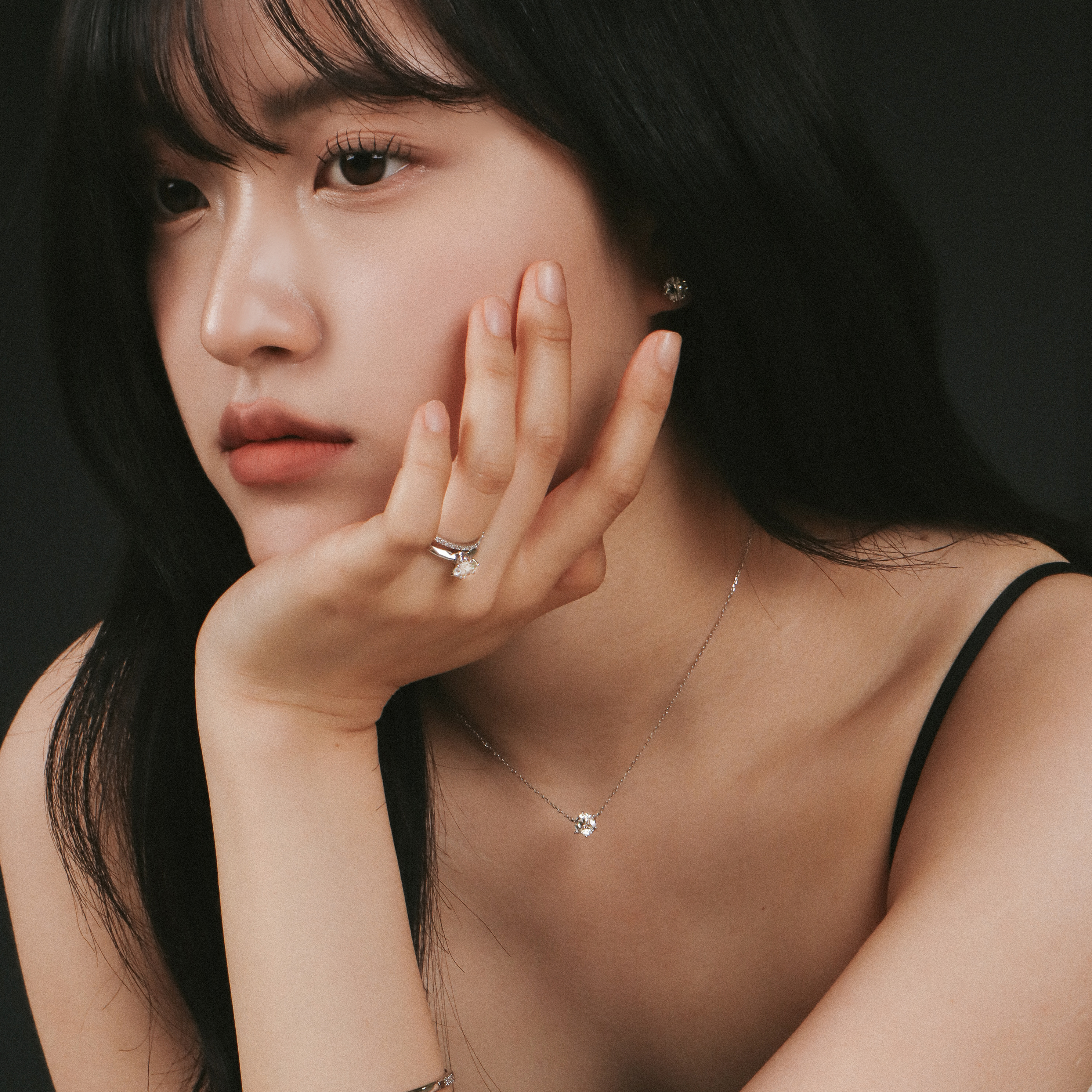 랩그로운다이아 14k 화이트골드 다이아몬드 반지 이미지 8