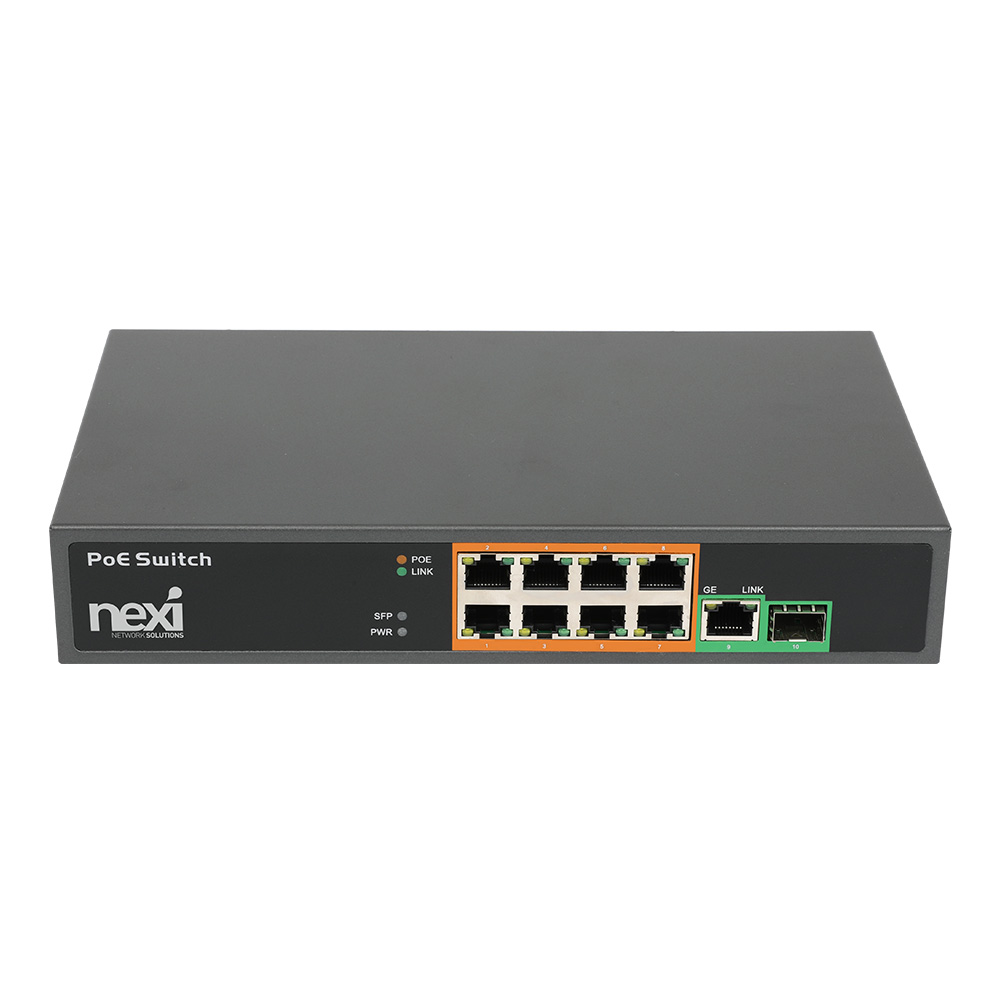 넥시 8+1+1SFP 포트 PoE 스위치 100Mbps AC 전원 데이터 150W 19인치 - 상세 이미지 5