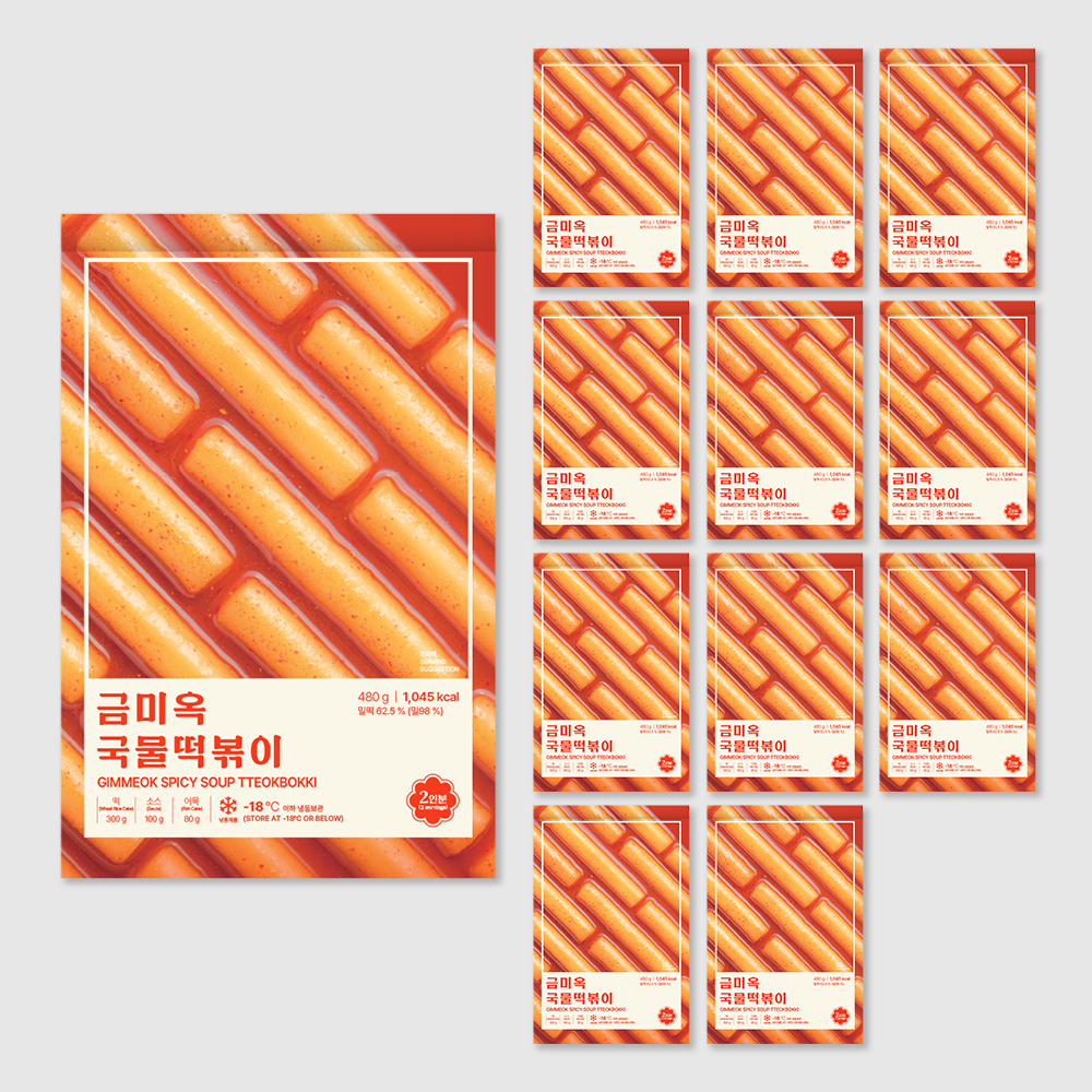 금미옥 국물떡볶이 480g, 12개 - 상품 이미지