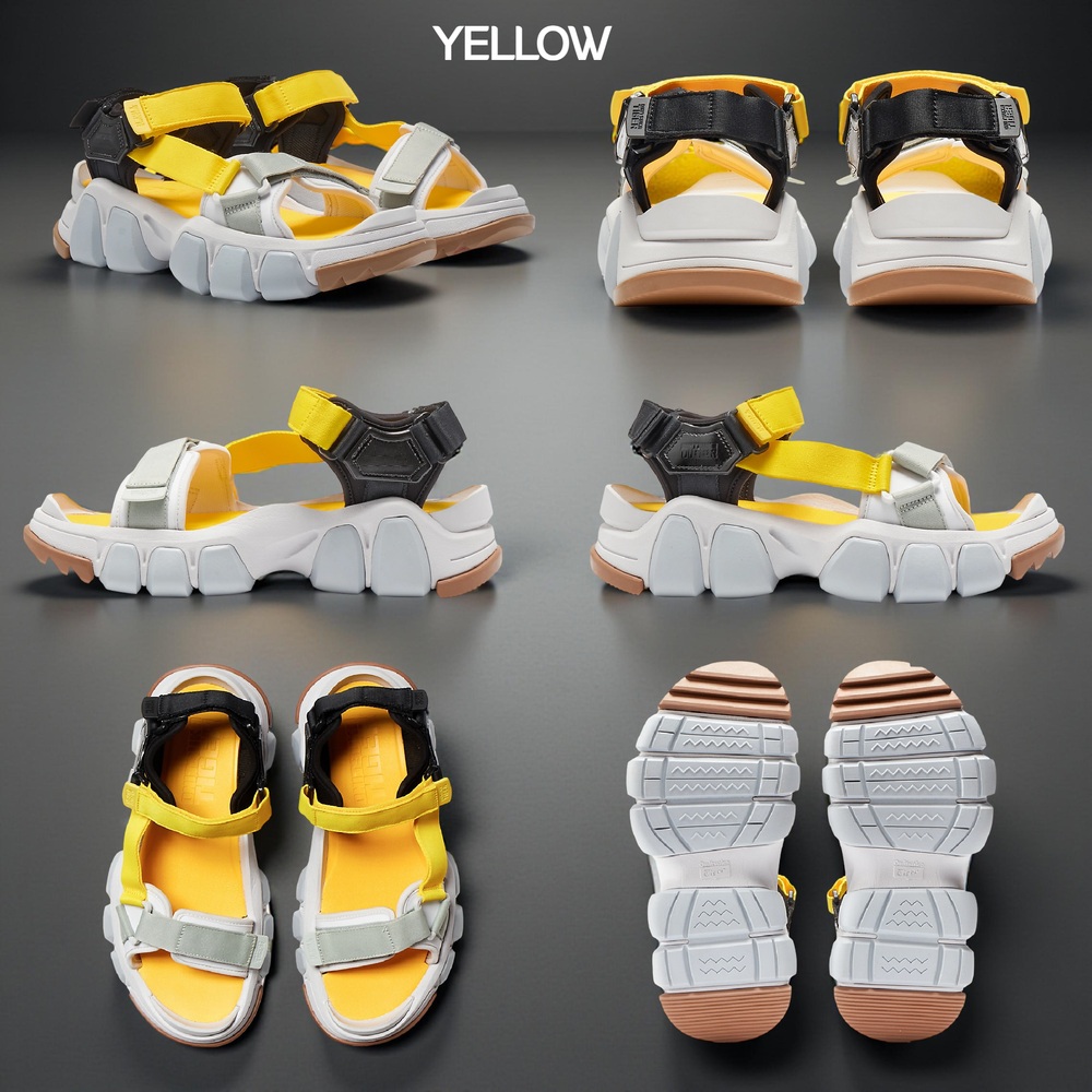 오니츠카타이거 덴티그레 벨티드 스트랩 샌들 남성 1183C188 YELLOW 270 - 상세 이미지 4