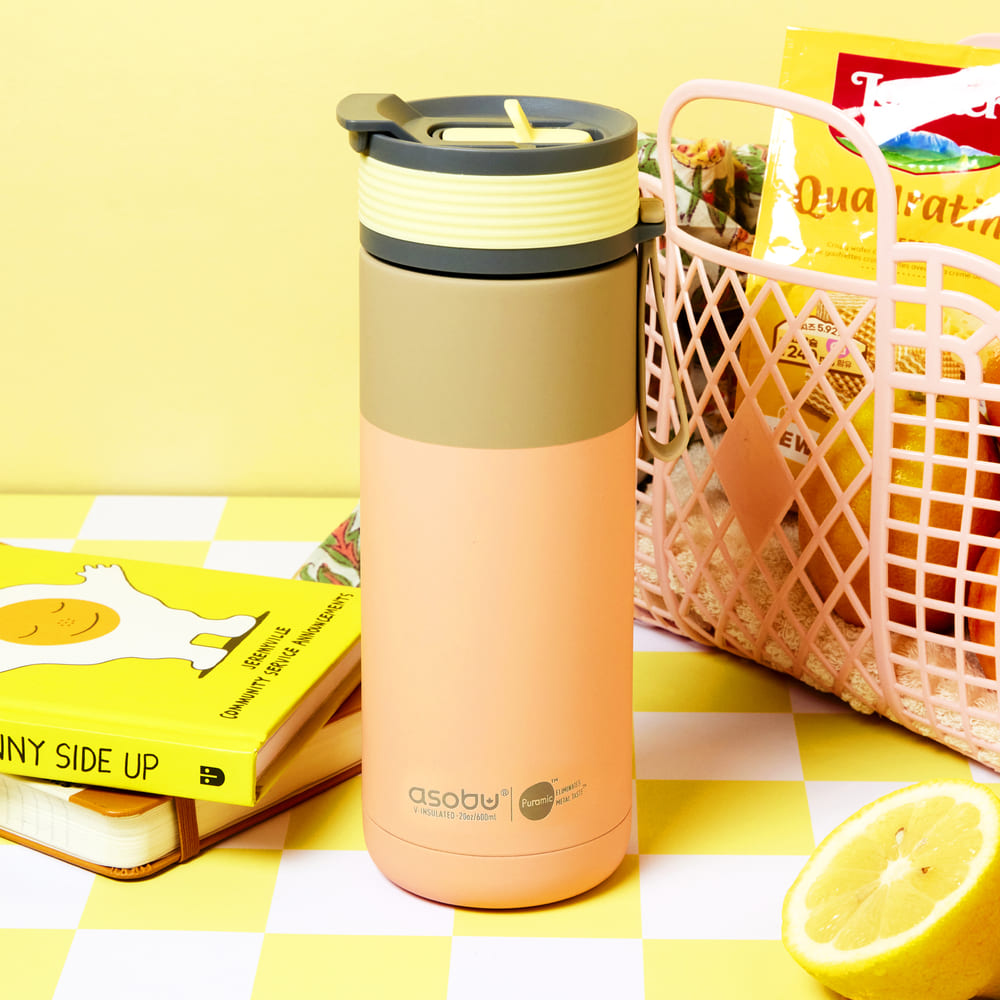 아소부 아스펜 파스텔 보온보냉 텀블러 600ml (3 colors) 세라믹 스텐 이중진공 - 상세 이미지 4