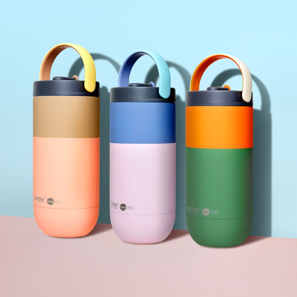 아소부 오르빗 파스텔 보온보냉 텀블러 900ml (3 colors) 세라믹 스텐 이중진공 - 상품 이미지