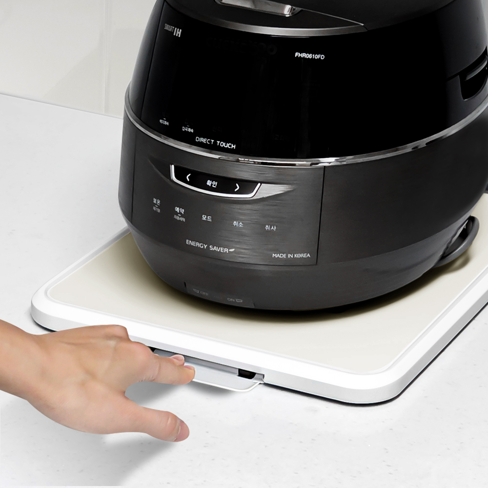 유즈베러띵 푸쉬 앤 슬라이딩 밥솥 트레이 화이트 가로형