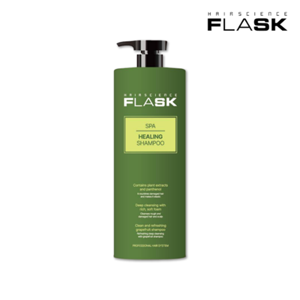 플라스크 스파 힐링 샴푸 1500ml 대용량 자몽 단백질 미용실샴푸 - 상품 이미지