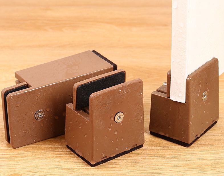 라슈에뜨 가구 다리 연장 높이조절 받침 의자 책상 테이블 브라운 일자형 5cm