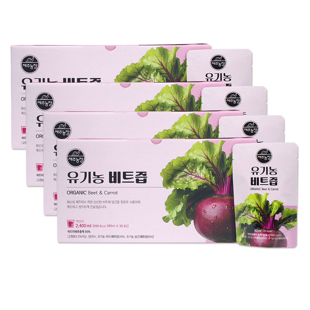 제주농장 유기농 비트즙 30포, 4개 제품 이미지