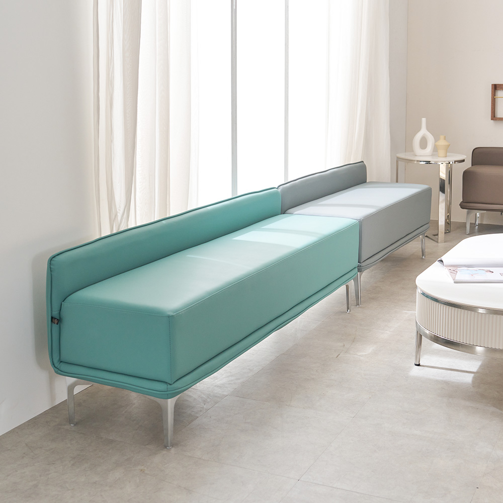 에스페라 대기실 약국 휴게실 로비 병원 대기 의자 3인용 민트