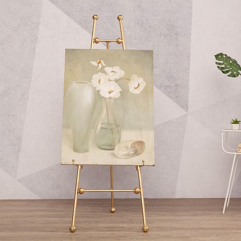 골드프레임 대형 액자 그림 거치대 거실 스탠돌사진 인테리어소품 이젤 받침대 소형 골드 - 상세 이미지 4